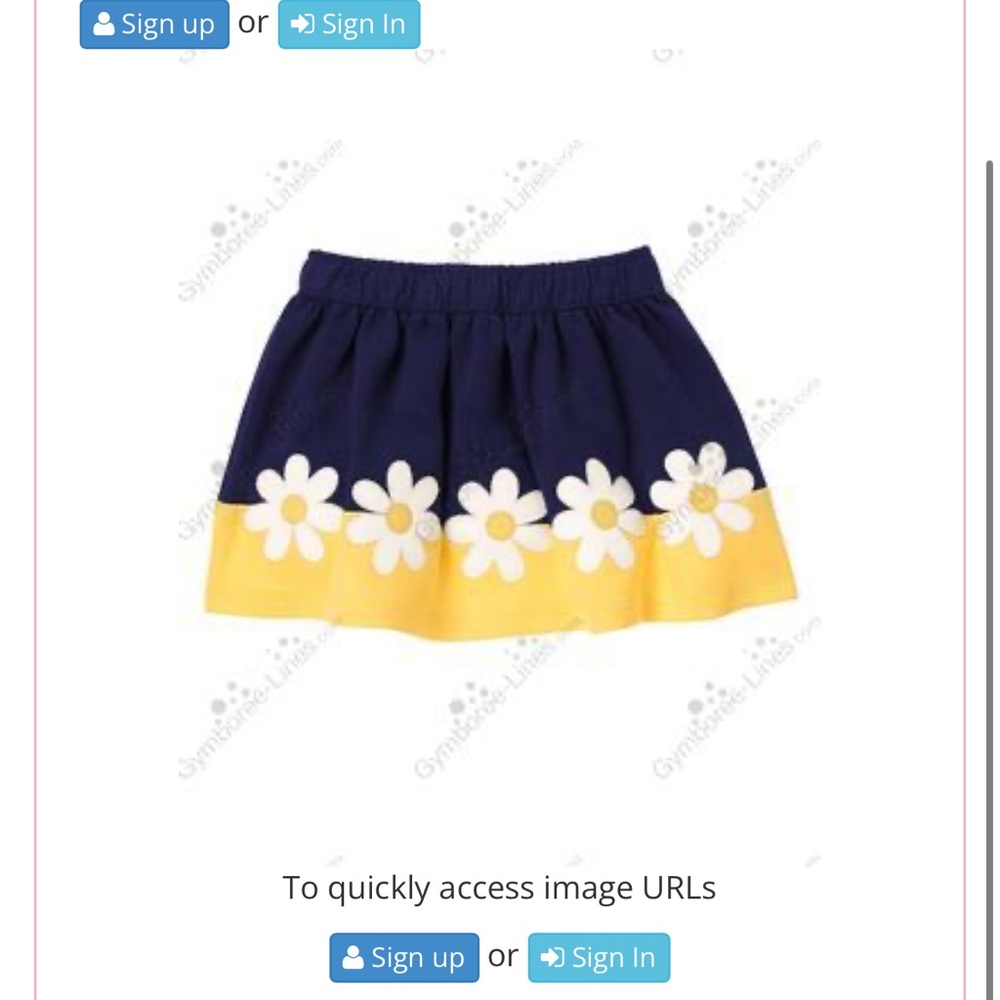Gymboree flower shower line 2015 daisy color block skirt navy yellow
